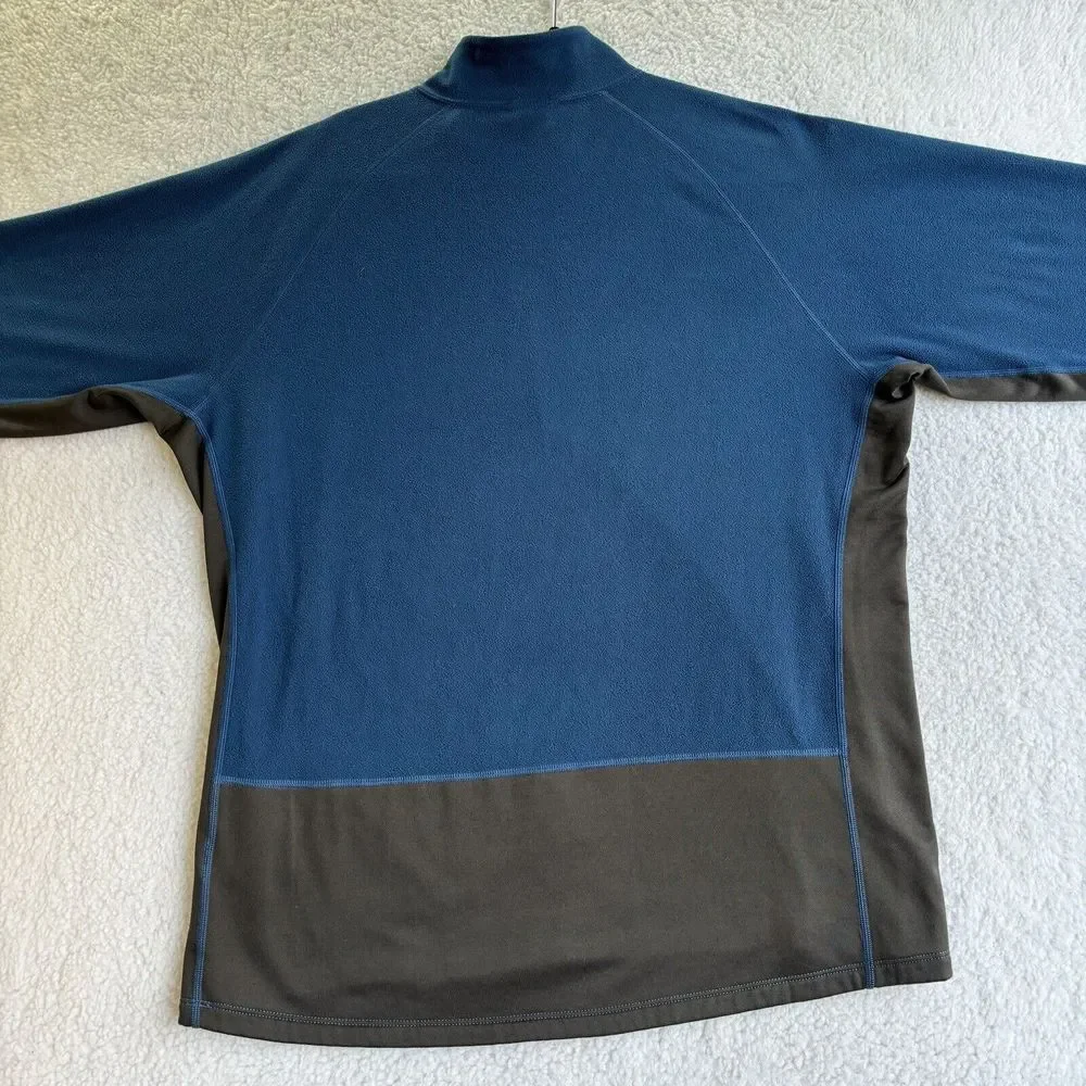 The North Face Pullover Men‎ XL Black  Blue 1/4 Zip Fleece Hiking Outdoors